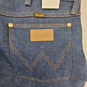 VTG Wrangler Jeans Men's 40x36 Blue 13MWZ Cowboy Rigid Raw Denim Deadstock *Read
